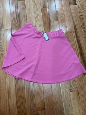 Boohoo Hot Pink Circle Skater Skirt